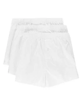 3 Pack Pure Cotton Easy to Iron Woven Boxers