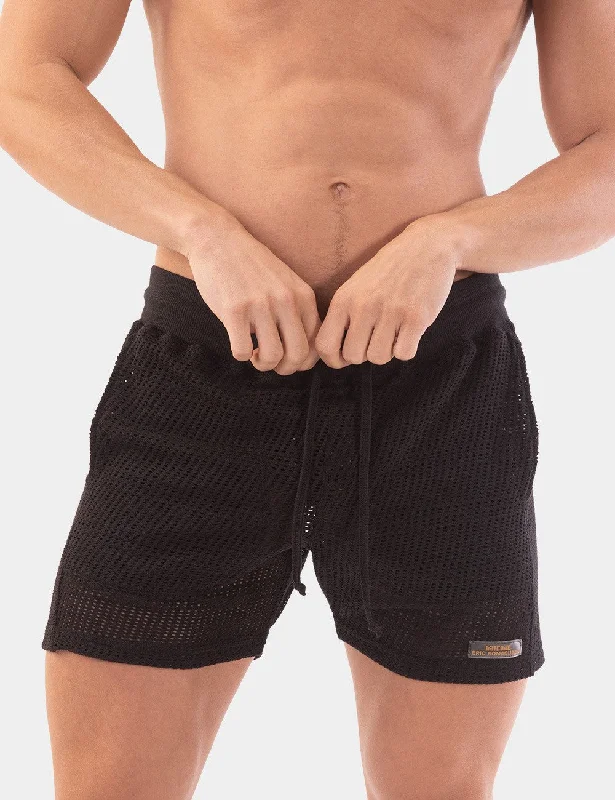 Barcode Berlin Buko crochet 4"" short black