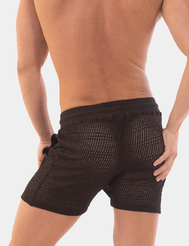 Barcode Berlin Buko crochet 4"" short black