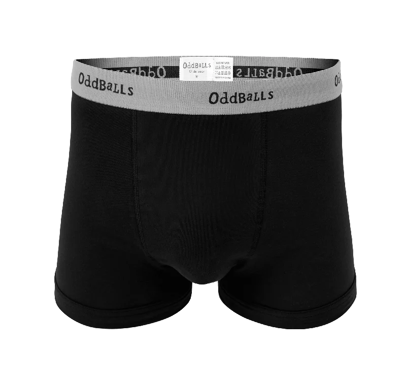 Black/Grey - Mens Boxer Shorts