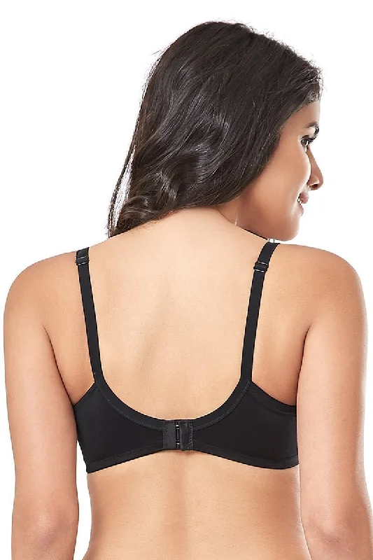 every de Lace Contour Non-Padded Non-Wired Full Cover Bra - Black