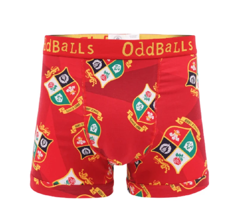 British & Irish Lions - Red - Mens Boxer Shorts