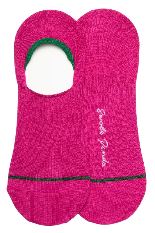 Cerise ""No-Show"" Bamboo Socks