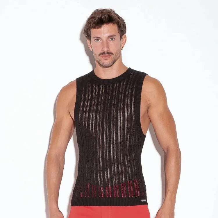 Code 22 knit muscle tank 7002 black