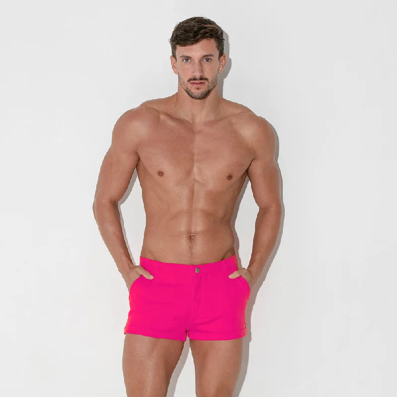 Code 22 slim fit 2"" stretch short 9720 fuchsia