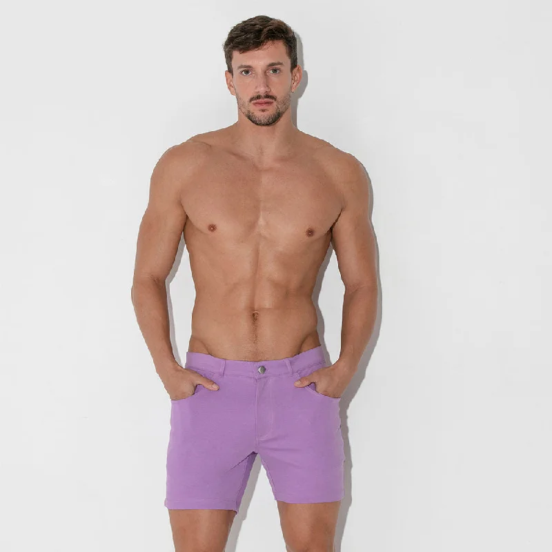 Code 22 slim fit 5"" stretch short 9712 grape purple