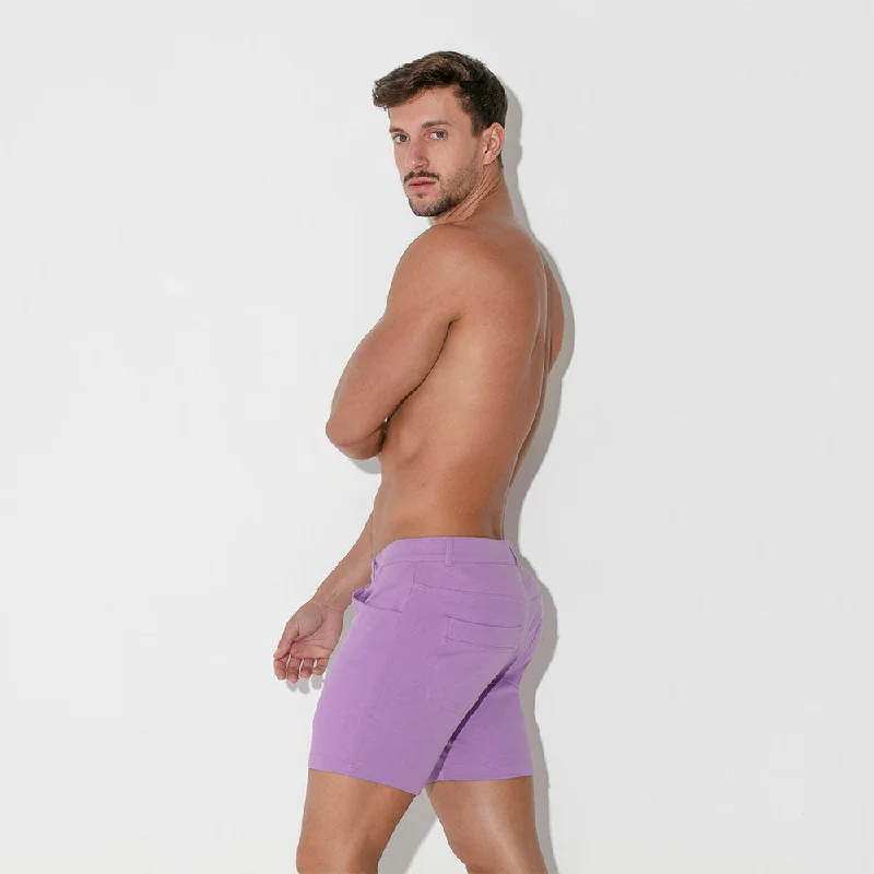 Code 22 slim fit 5"" stretch short 9712 grape purple