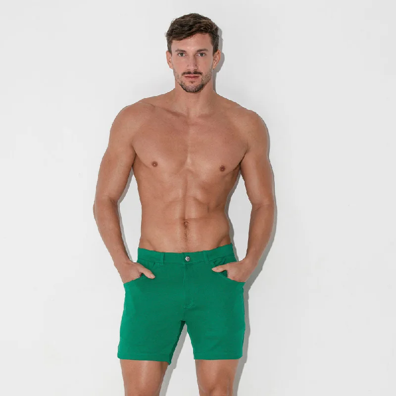 Code 22 slim fit 5"" stretch short 9712 green