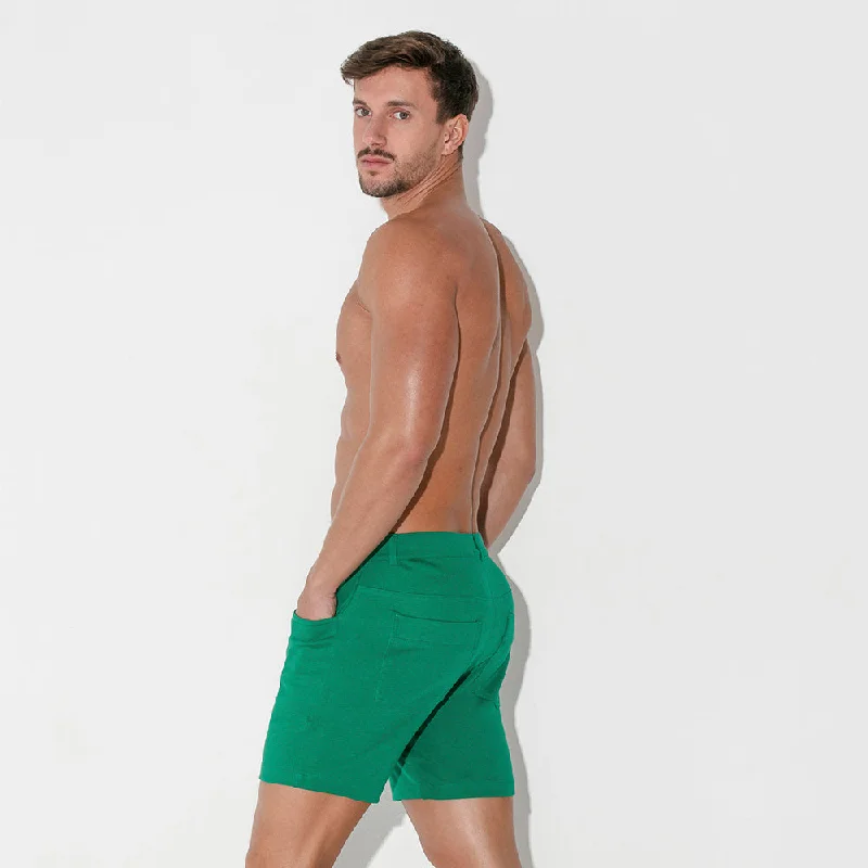 Code 22 slim fit 5"" stretch short 9712 green