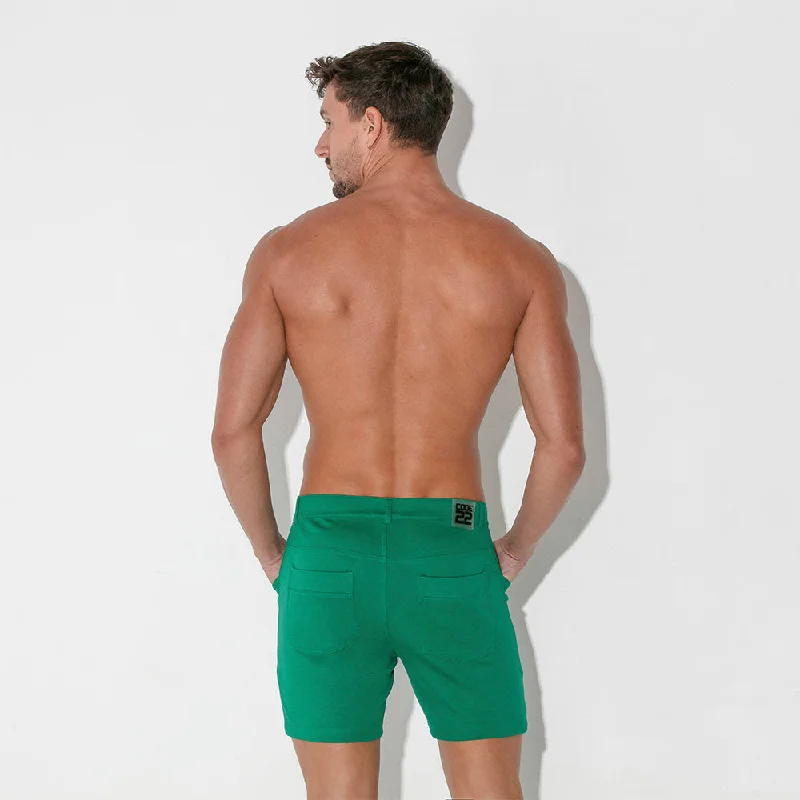 Code 22 slim fit 5"" stretch short 9712 green