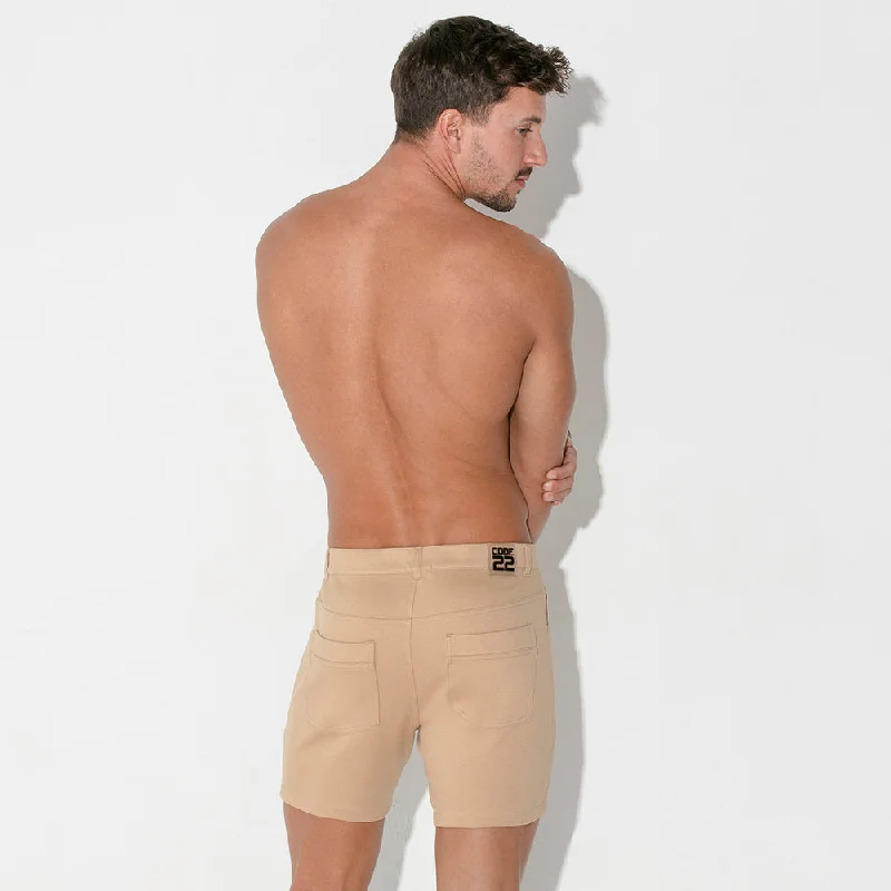 Code 22 slim fit 5"" stretch short 9712 sand