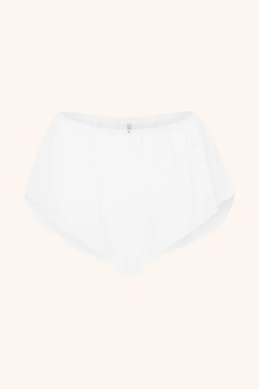 Silk Shorts White