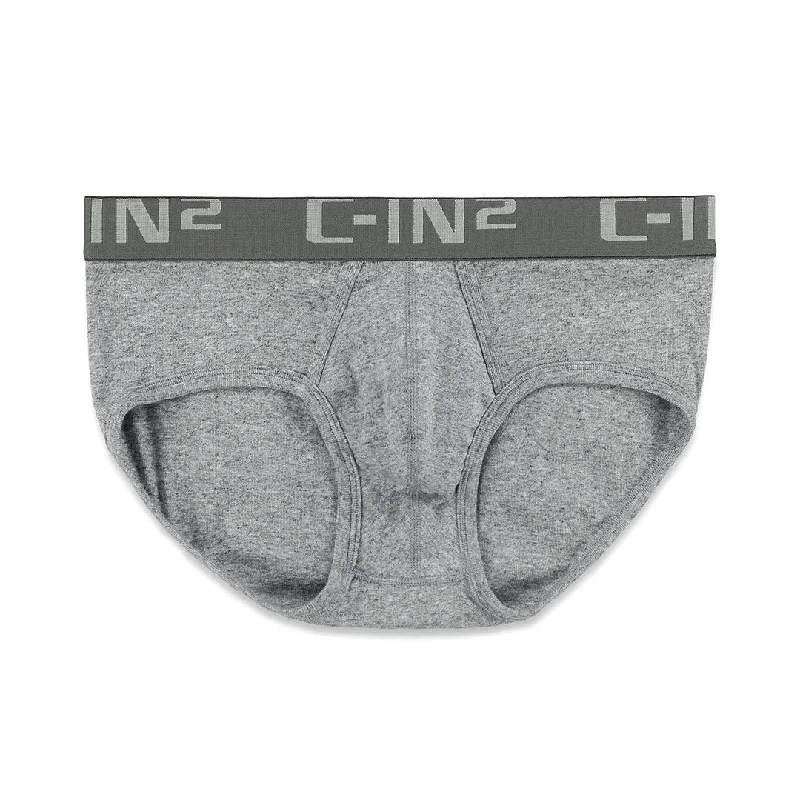 Core Mid Rise Brief Grey Heather