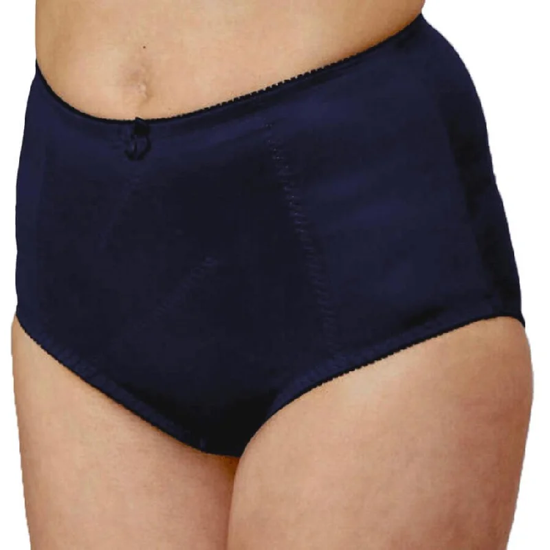 Cotton Control Brief Midi Short - Navy Blue