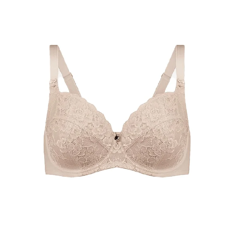 Dahlia Lace Full Cup Bra - Almond