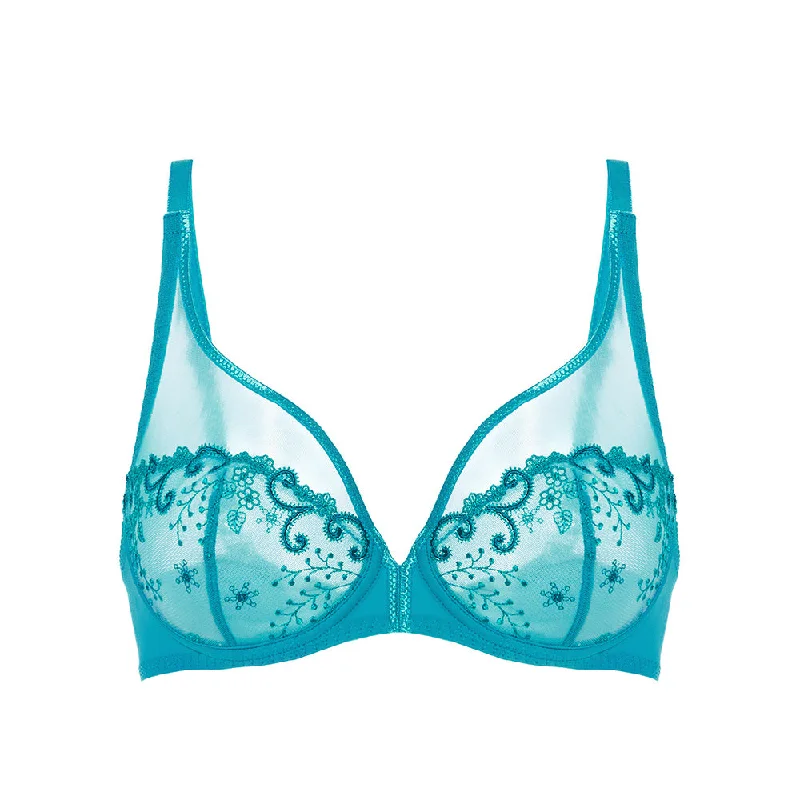 Delice Atoll Blue Full Cup Plunge Bra