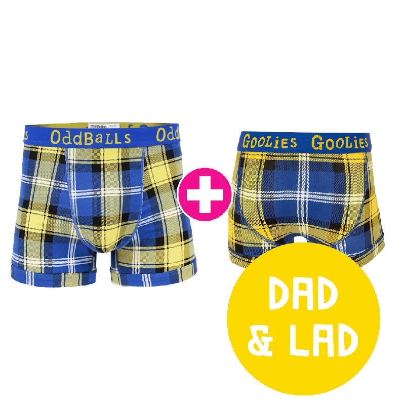 Doddie Weir Dad & Lad Bundle - Mens Boxer Shorts & Kids Boxer Shorts Bundle