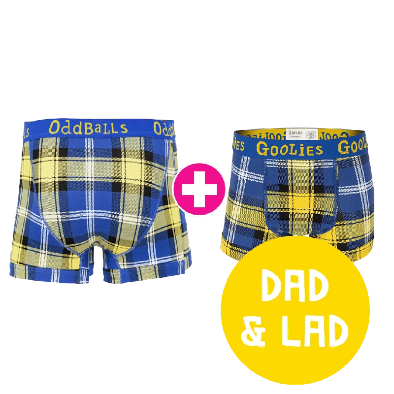 Doddie Weir Dad & Lad Bundle - Mens Boxer Shorts & Kids Boxer Shorts Bundle