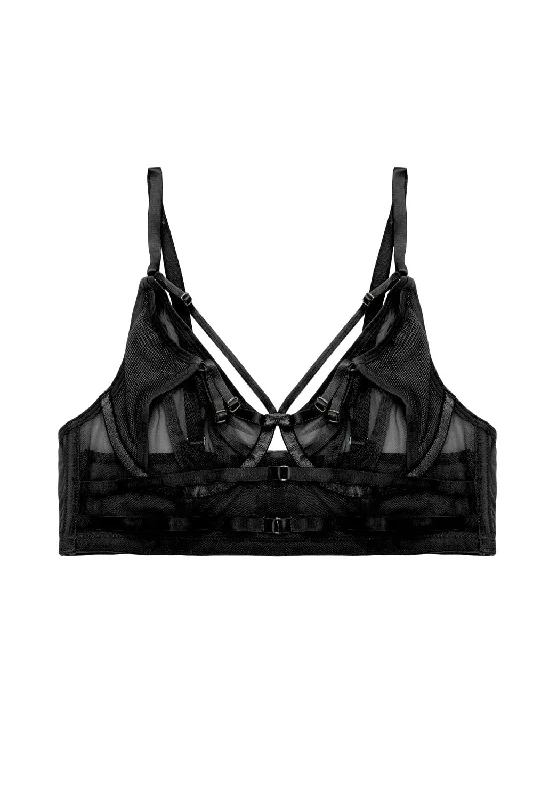 Eddie Black Crossover Wrap Bra