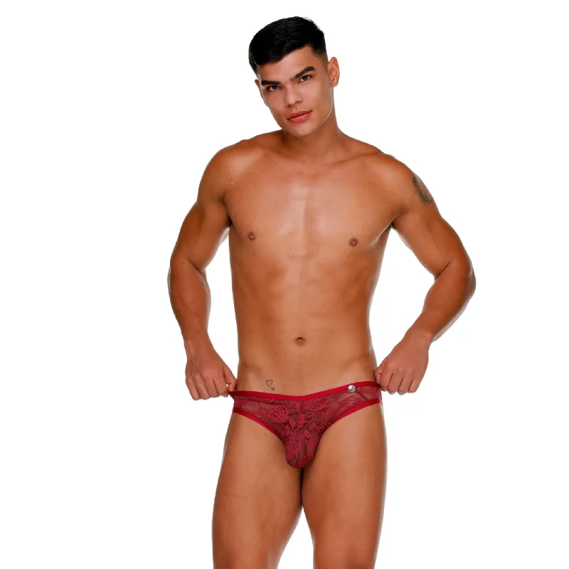 Gigo Alphamale brief lace wine