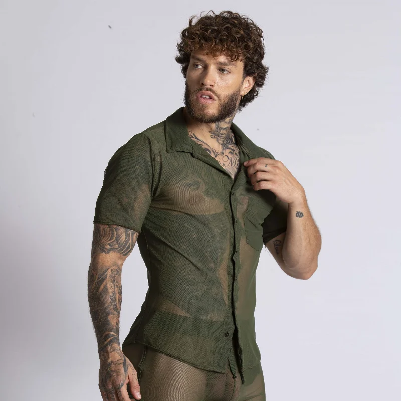 Gigo Bahia short sleeve mesh shirt green