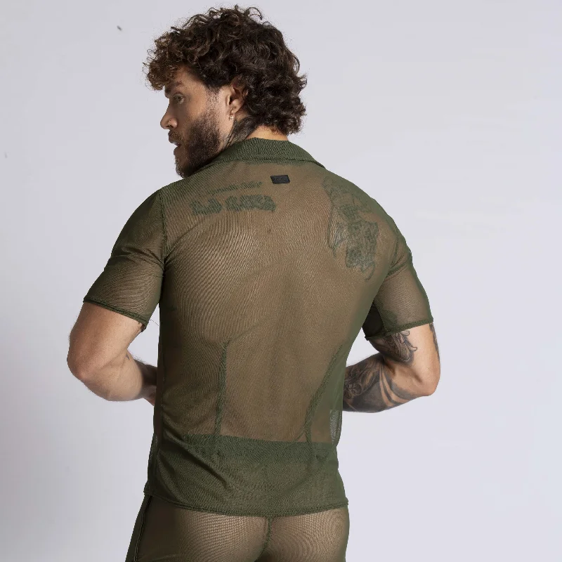 Gigo Bahia short sleeve mesh shirt green