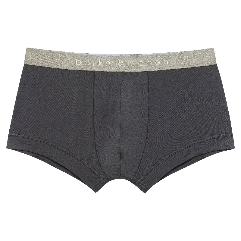 Grey Solid Low Rise Trunk