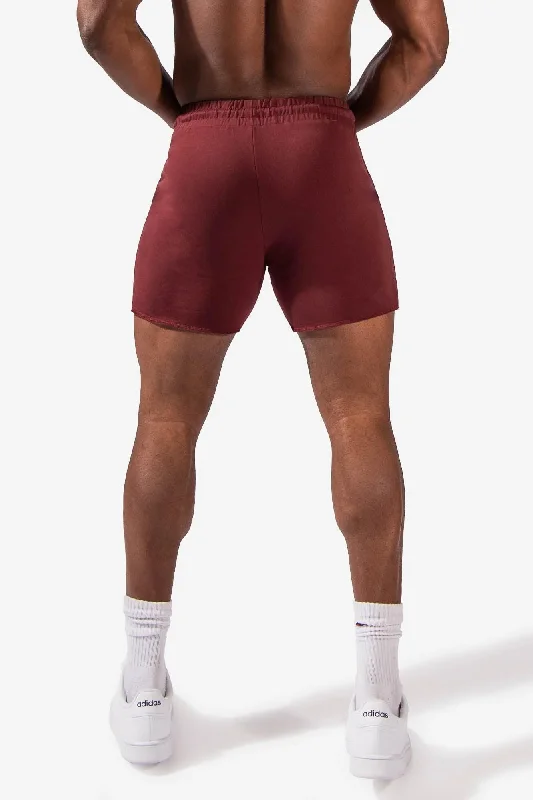 Jed North Motion 5"" sweat short maroon