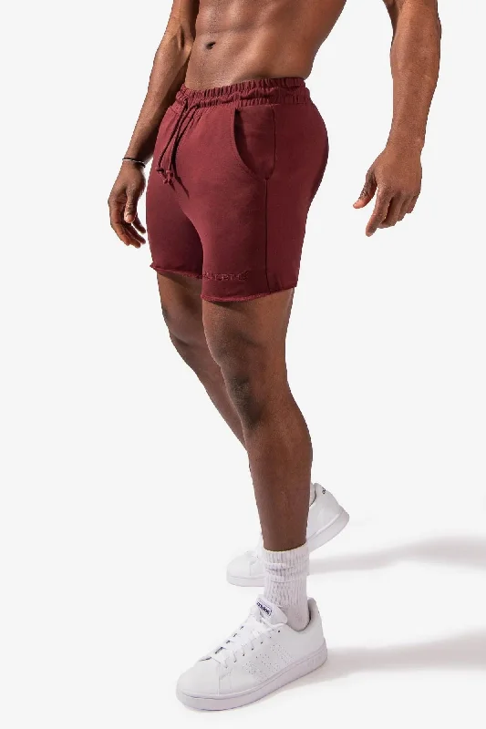 Jed North Motion 5"" sweat short maroon