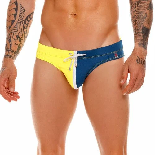 JOR Quebec swim brief yellow/blue