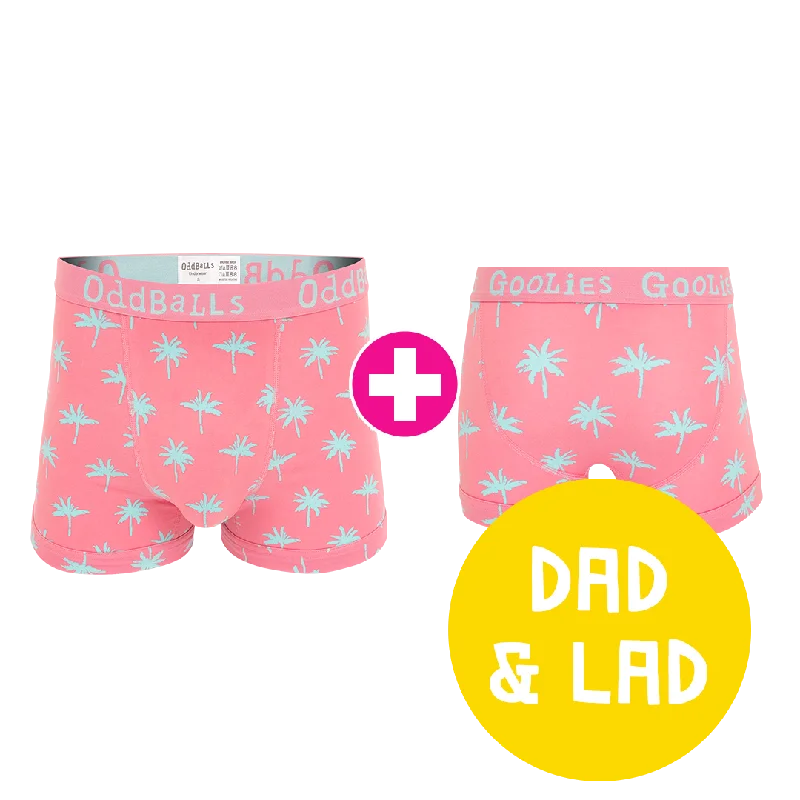 Life's a Beach Dad & Lad Bundle - Mens Boxer Shorts & Kids Boxer Shorts Bundle