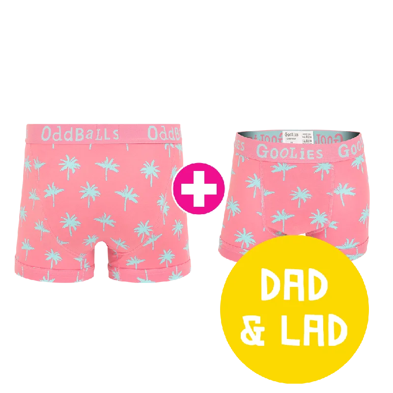 Life's a Beach Dad & Lad Bundle - Mens Boxer Shorts & Kids Boxer Shorts Bundle