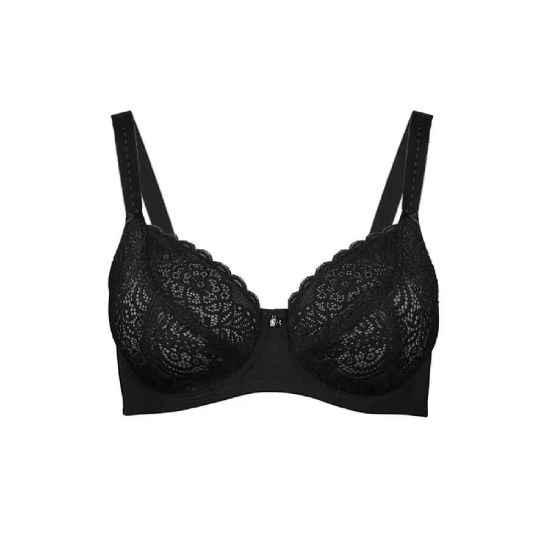 Lily Lace Full Cup Bra - Black