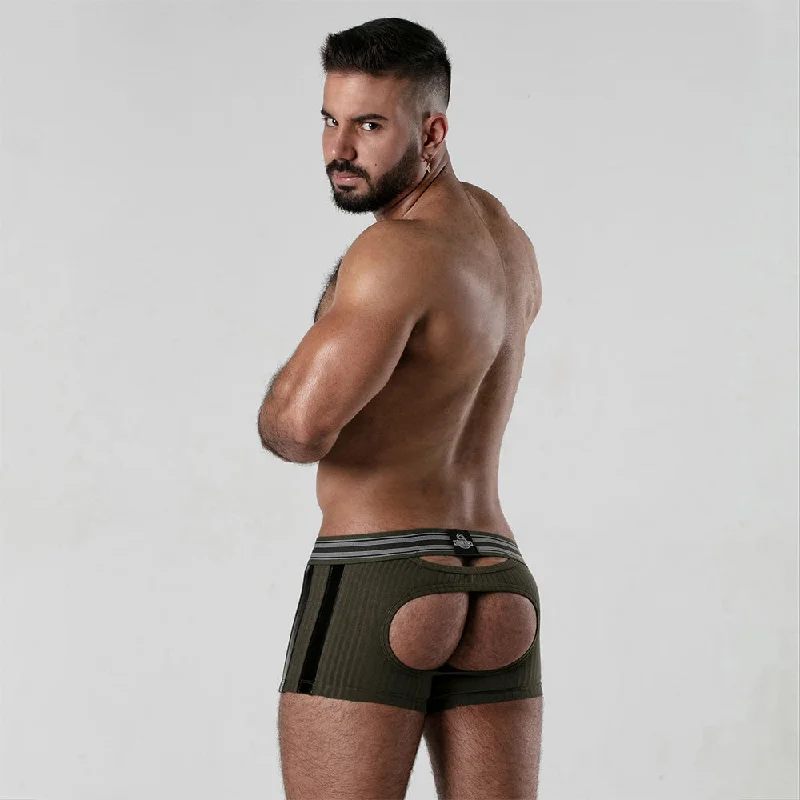 Locker Gear LK0124 ribbed cotton jockboxer army green