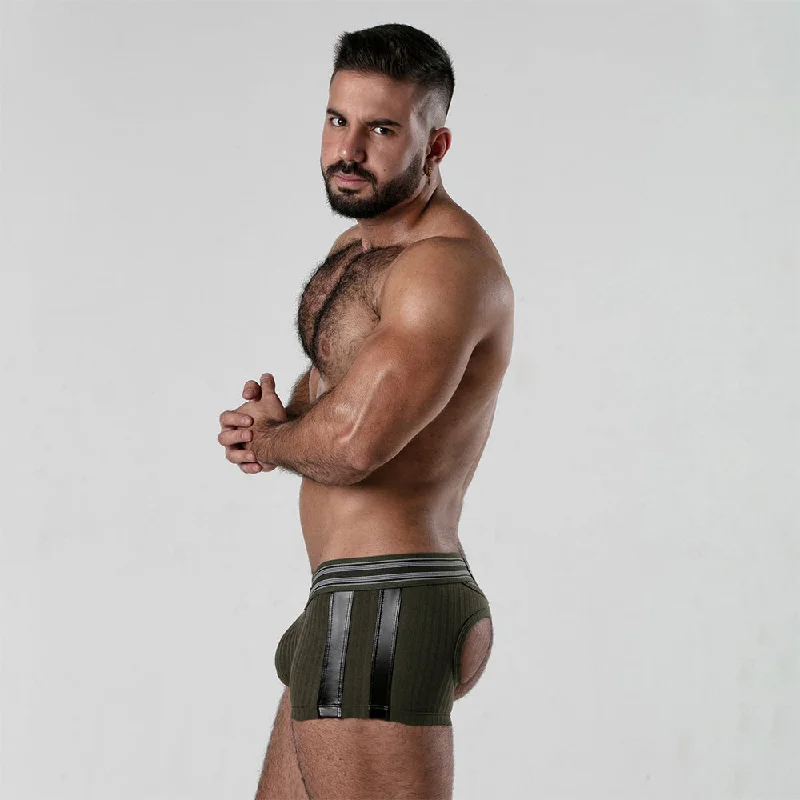 Locker Gear LK0124 ribbed cotton jockboxer army green