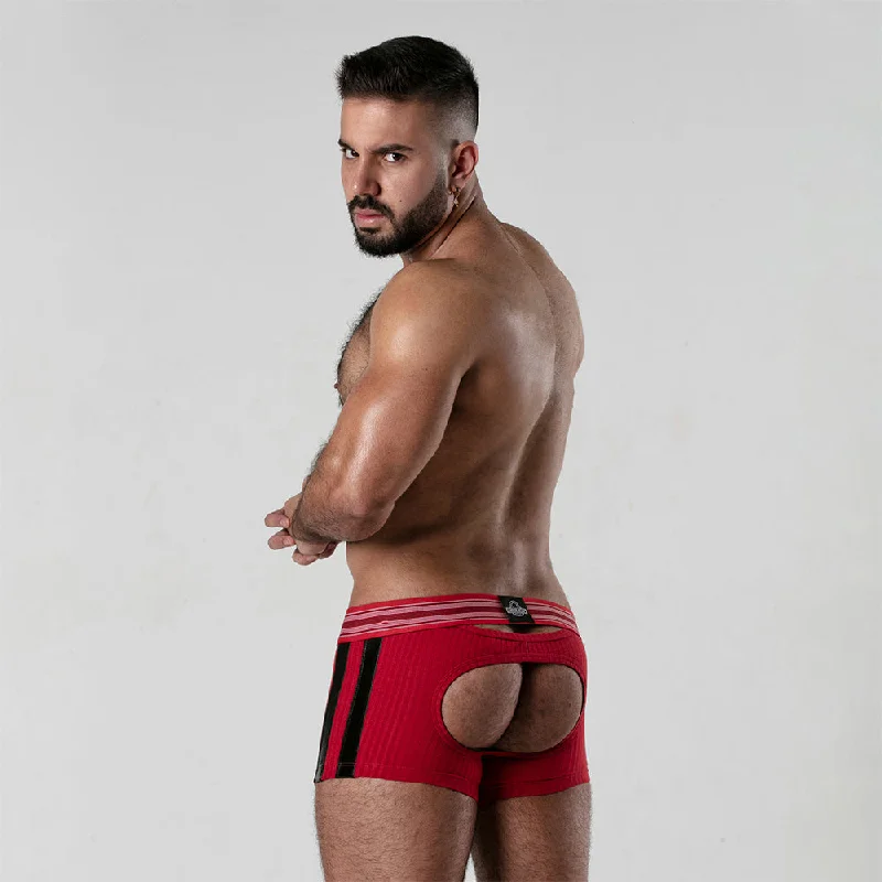 Locker Gear LK0124 ribbed cotton jockboxer red