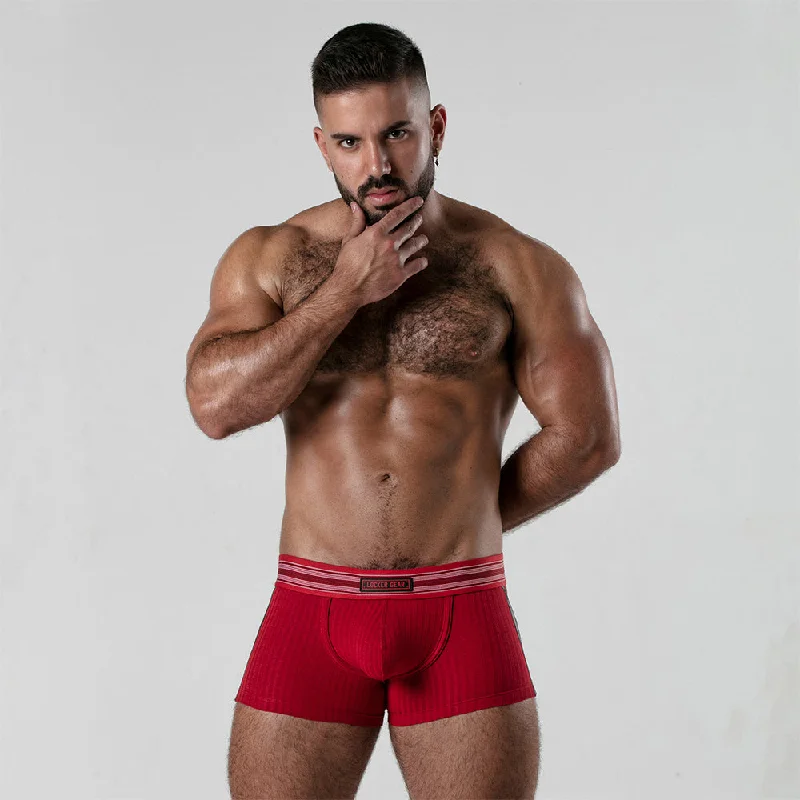 Locker Gear LK0124 ribbed cotton jockboxer red