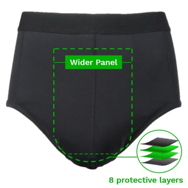 Men's Washable Incontinence Underwear, Absorbent Brief, 1 Pair