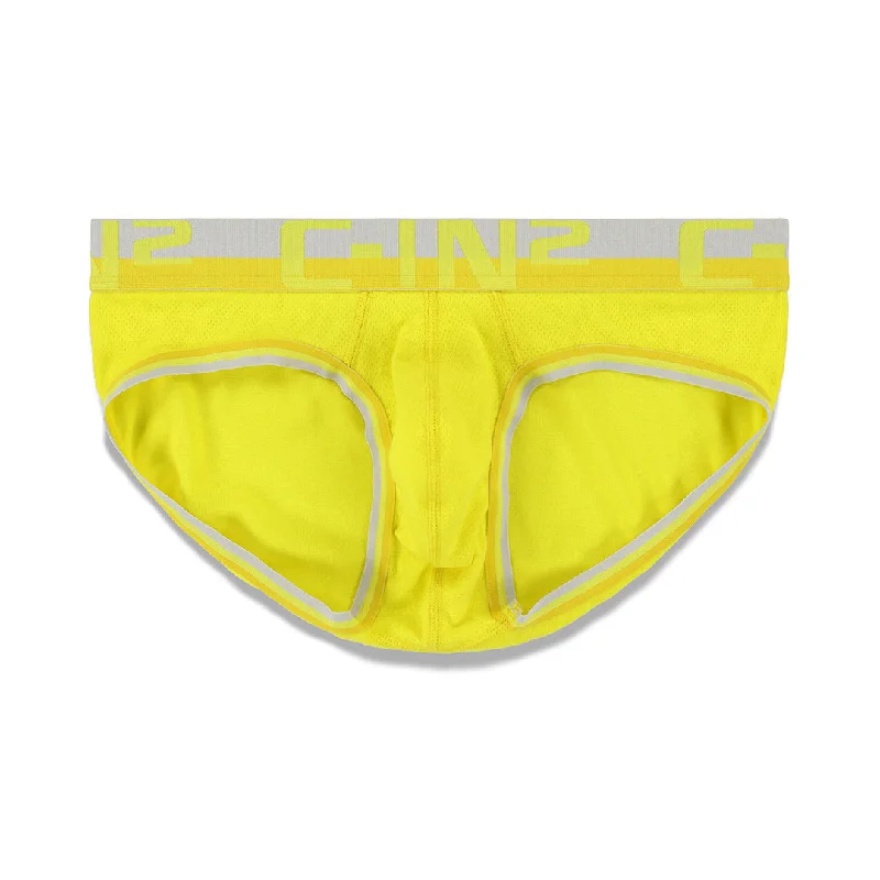 Mesh Low Rise Brief Yaron Yellow