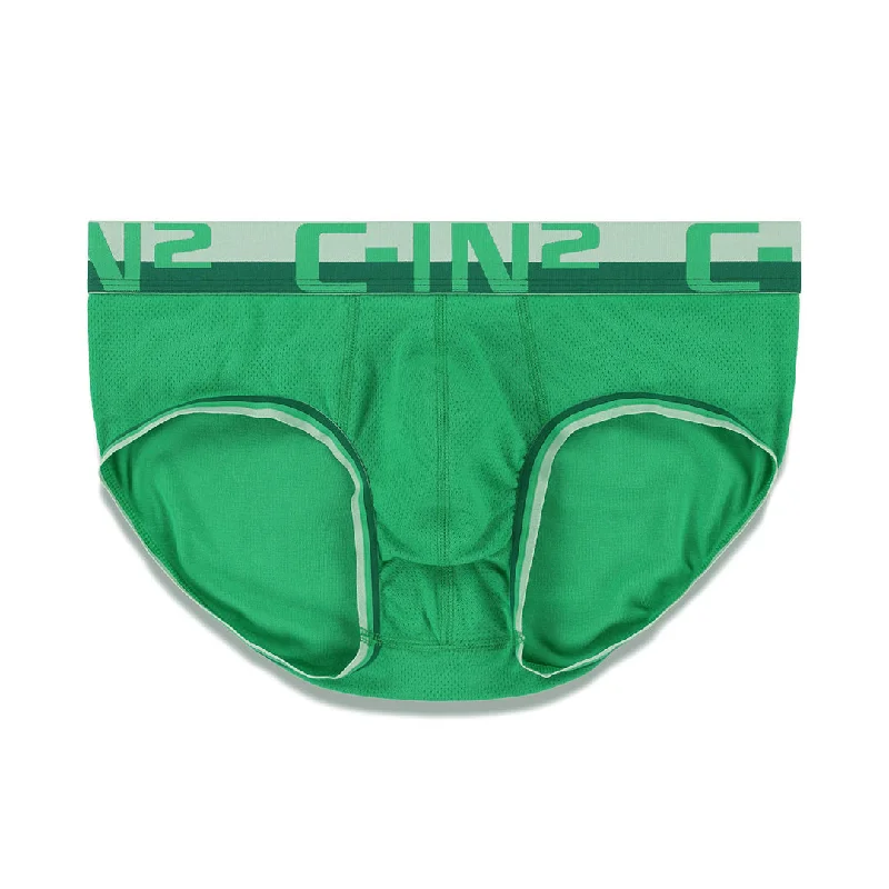 Mesh Mid Rise Brief Galileo Green