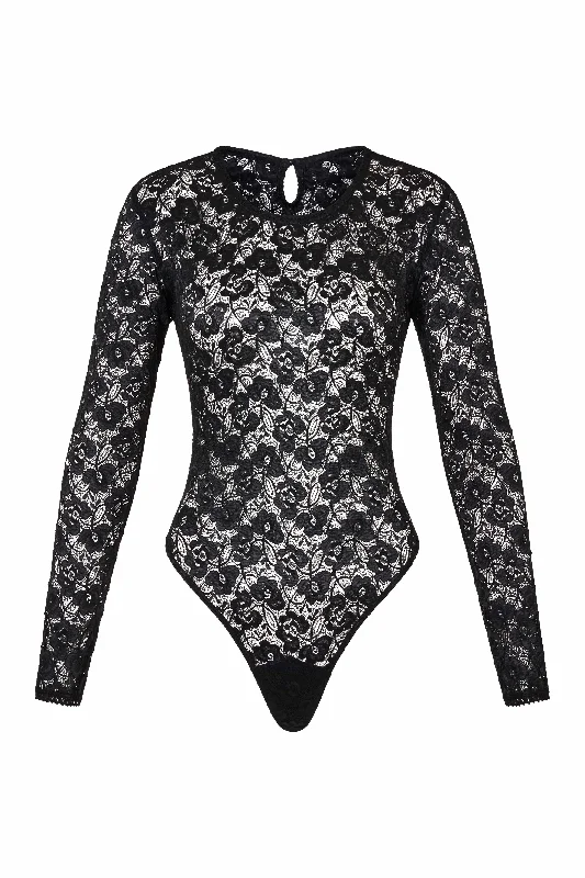 Long Sleeve Bodysuit Black