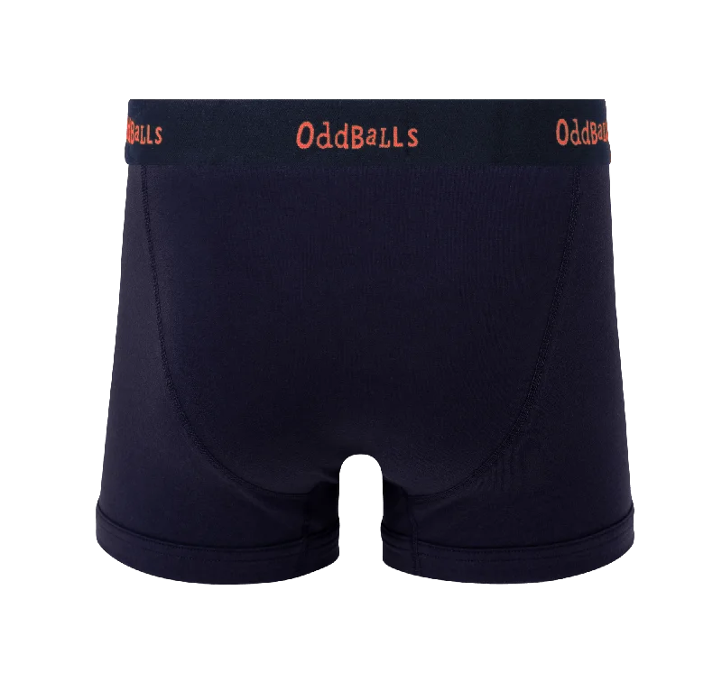 Navy/Peach - Mens Boxer Shorts