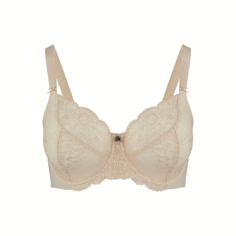 Peony Lace Full Cup Bra - Cafe Latte