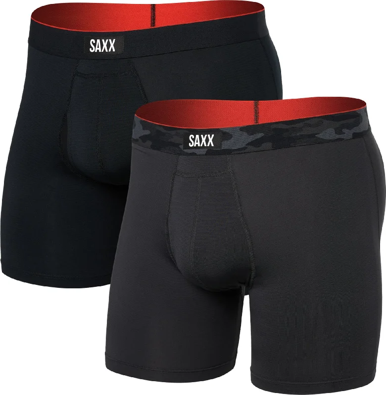 Multi-Sport Mesh Performance 2 Pack Boxer Brief with Fly 6"" - Men's|-|Caleçon boxeur avec braguette paquet de 2 Multi-Sport Mesh Performance 6"" - Homme