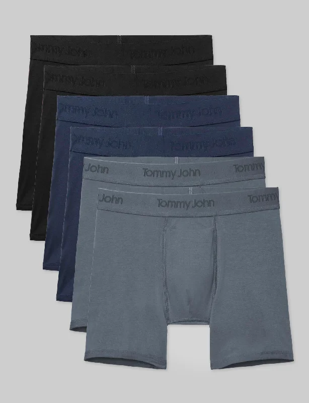 Second Skin Mid-Length Boxer Brief 6"" (6-Pack)