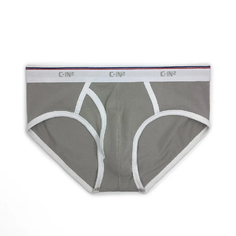 Throwback Fly Front Brief George Grey