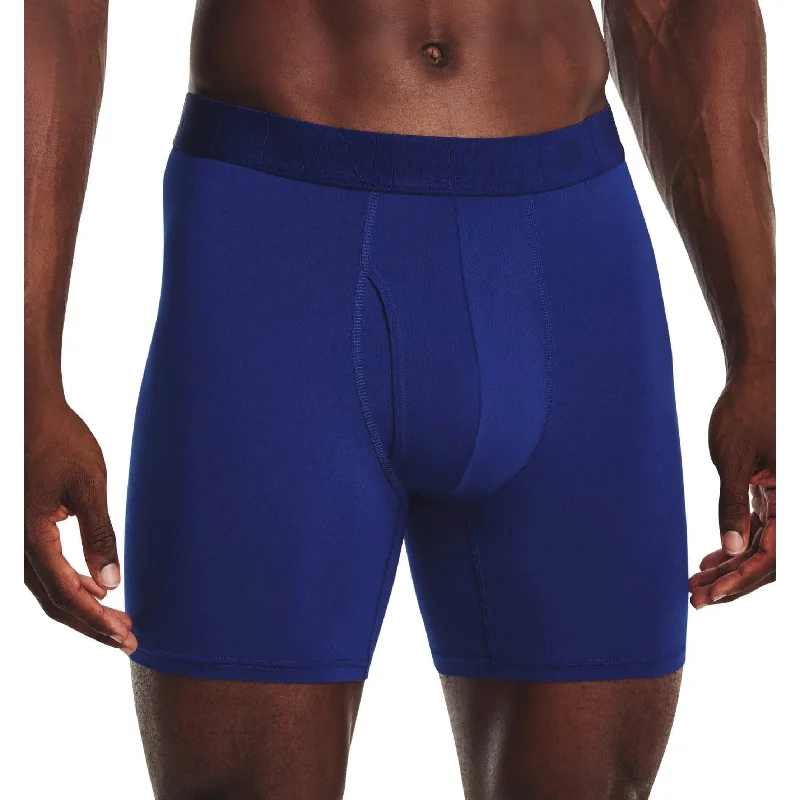 Under Armour Tech Mesh 6 Inch (2 Pack) Mens Boxer Jock - Blue