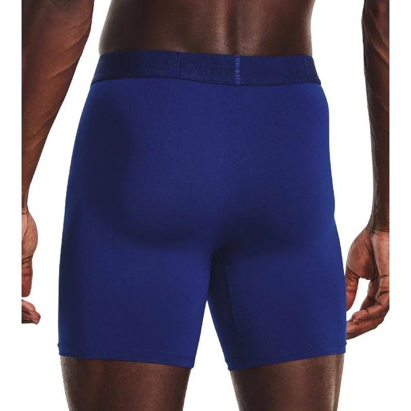 Under Armour Tech Mesh 6 Inch (2 Pack) Mens Boxer Jock - Blue