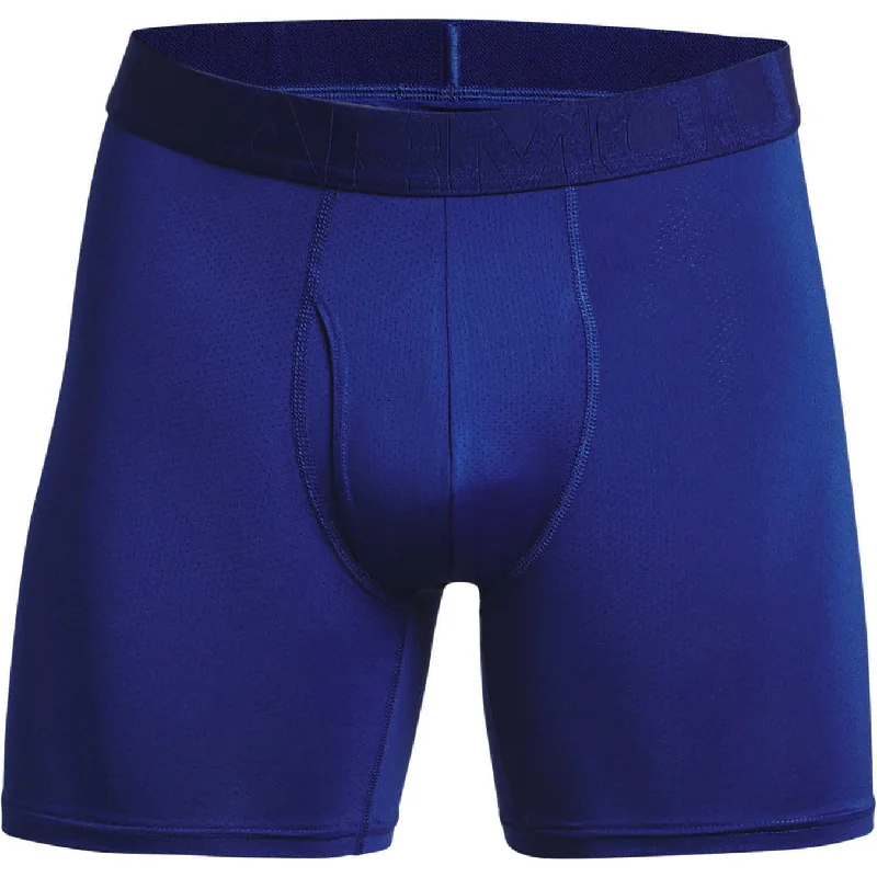 Under Armour Tech Mesh 6 Inch (2 Pack) Mens Boxer Jock - Blue