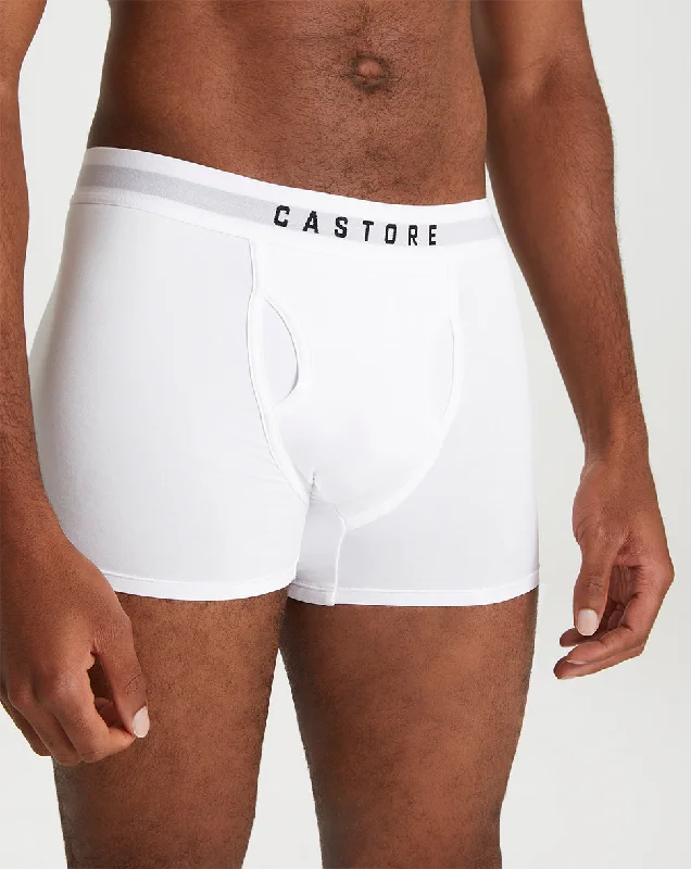 White Mid Length Pro Boxer